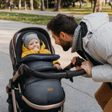 CrocnFrog Baby Stroller Bunting Blanket | Toddler Universal Footmuff Sleeping Bag with Adjustable Side Zips | Dark Grey
