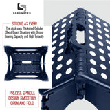 Awesome Folding Step Stool - 11" - Super Strong Sturdy Enough to Hold 300 Lb - Lightweight Foldable Step Stool for Adults and Kids - Opens with one Flip - Great for Kitchen, Bathroom and Bedroom | Blue