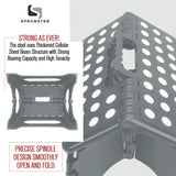 Awesome Folding Step Stool - 11" - Super Strong Sturdy Enough to Hold 300 Lb - Lightweight Foldable Step Stool for Adults and Kids - Opens with one Flip - Great for Kitchen, Bathroom and Bedroom | Dark Grey