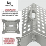 Awesome Folding Step Stool - 11" - Super Strong Sturdy Enough to Hold 300 Lb - Lightweight Foldable Step Stool for Adults and Kids - Opens with one Flip - Great for Kitchen, Bathroom and Bedroom | Light Grey