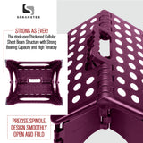 Awesome Folding Step Stool - 11" - Super Strong Sturdy Enough to Hold 300 Lb - Lightweight Foldable Step Stool for Adults and Kids - Opens with one Flip - Great for Kitchen, Bathroom and Bedroom | Burgundy