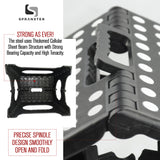 Awesome Folding Step Stool - 11" - Super Strong Sturdy Enough to Hold 300 Lb - Lightweight Foldable Step Stool for Adults and Kids - Opens with one Flip - Great for Kitchen, Bathroom and Bedroom | Black