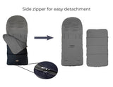 CrocnFrog Baby Stroller Bunting Blanket | Toddler Universal Footmuff Sleeping Bag with Adjustable Side Zips | Dark Grey