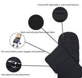 CrocnFrog Baby Stroller Bunting Blanket | Toddler Universal Footmuff Sleeping Bag with Adjustable Side Zips | Black