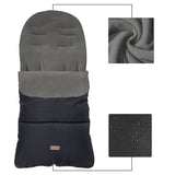 CrocnFrog Baby Stroller Bunting Blanket | Toddler Universal Footmuff Sleeping Bag with Adjustable Side Zips | Dark Grey