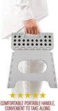 Folding Step Stool Pack of 2 - Contain 11" Black and 11" White Height - Holds up to 300 Lb - The Lightweight Foldable Step Stool is Sturdy Enough to Support Adults