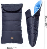 CrocnFrog Baby Stroller Bunting Blanket | Toddler Universal Footmuff Sleeping Bag with Adjustable Side Zips | Dark Blue