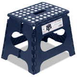 Awesome Folding Step Stool - 11" - Super Strong Sturdy Enough to Hold 300 Lb - Lightweight Foldable Step Stool for Adults and Kids - Opens with one Flip - Great for Kitchen, Bathroom and Bedroom | Blue
