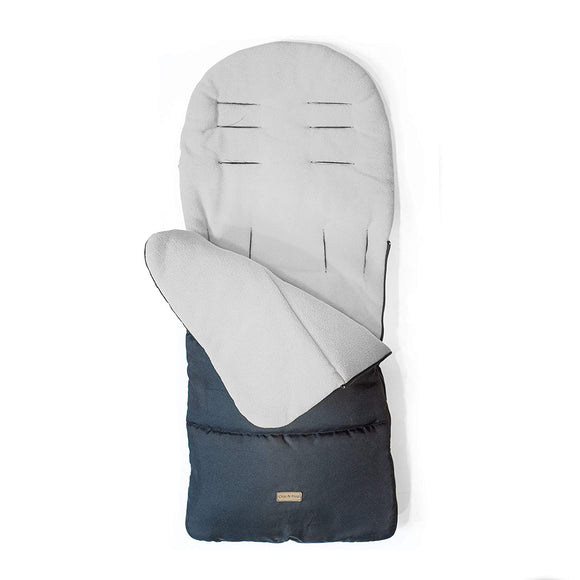 CrocnFrog Baby Stroller Bunting Blanket | Toddler Universal Footmuff Sleeping Bag with Adjustable Side Zips | Light Grey